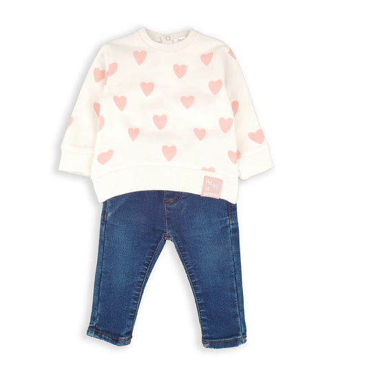 Conjunto 2 piezas Corazones - Babybol